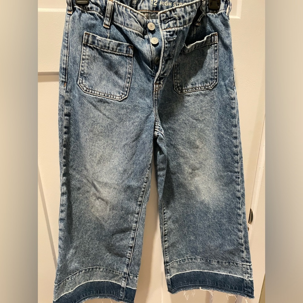 Girls- Gap, size 12 Plus, wide leg, ankle jeans.